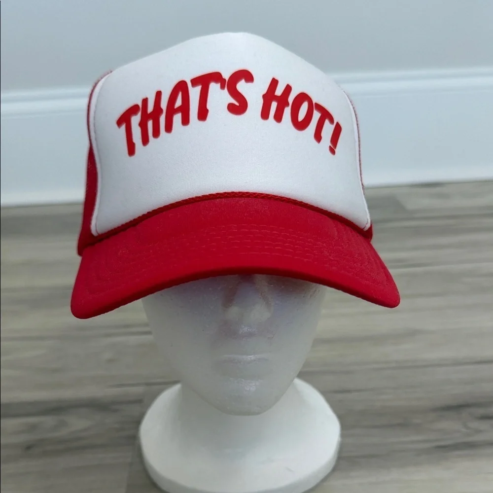 THAT’S HOTT Red and White Trucker Hat NWOT O/S